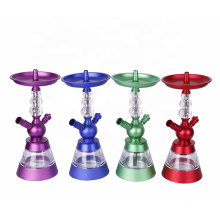 China shisha hookah factory wholesale cheap 2 hose acrylic hookah nargile aluminum hookah chicha